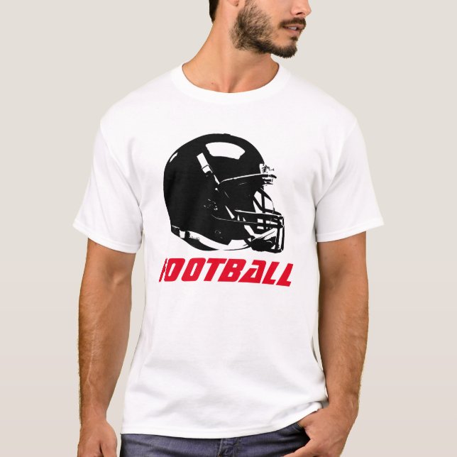 Pop Art Football Helmet T - Shirt - Beliebte Sport (Vorderseite)