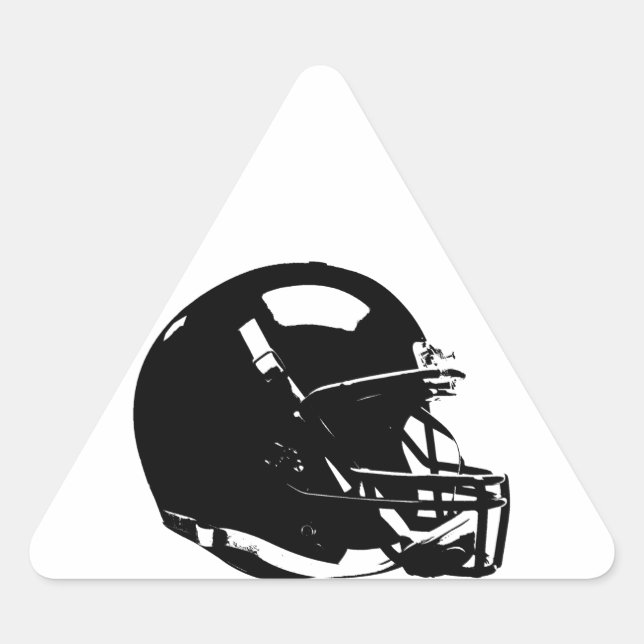 Pop Art Football Helmet Triangle Sticker (Vorderseite)
