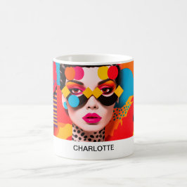 Pop Art Foto Collage Kaffeetasse