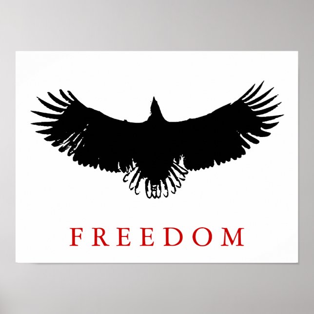 Pop Art Freedom Eagle Landing Poster (Vorne)