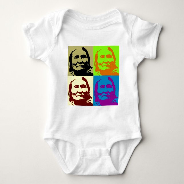 Pop Art Freedom Fighter Geronimo Baby Strampler (Vorderseite)