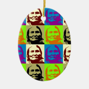 Pop Art Freedom Fighter Geronimo Keramik Ornament