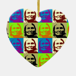 Pop Art Freedom Fighter Geronimo Keramik Ornament