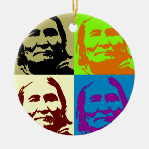 Pop Art Freedom Fighter Geronimo Keramik Ornament