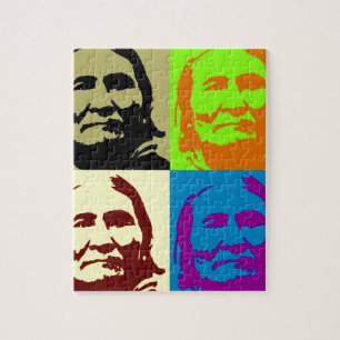 Pop Art Freedom Fighter Geronimo Puzzle