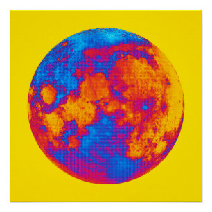 Pop Art Full Moon Poster