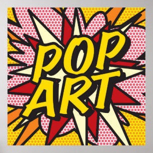 POP ART Fun Retro Comic Pop Kunst, Dichtung und Mu Poster