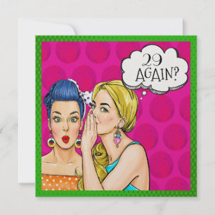 Pop-Art-Fünfziger-Jahre-Spaß-Einladung Einladung