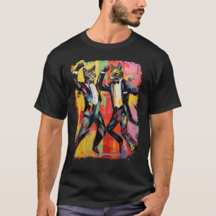 Pop Art Funny Cat Tanzmeme T-Shirt