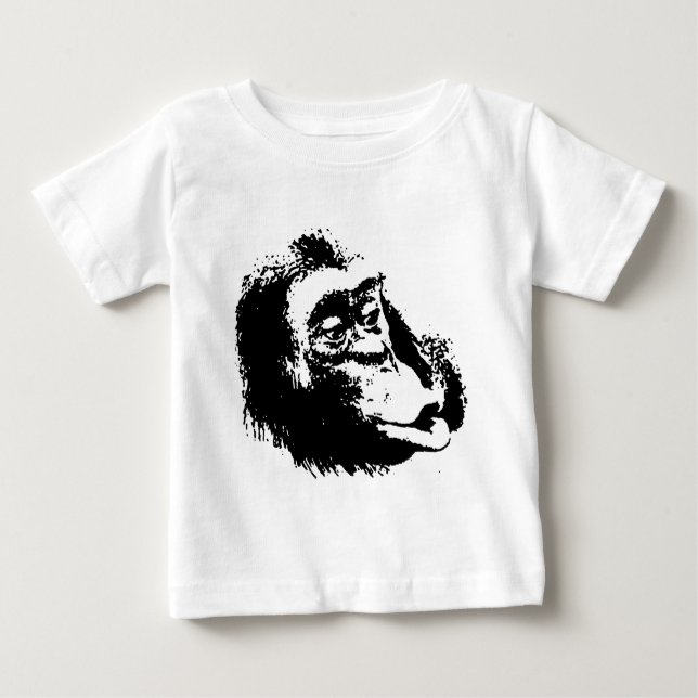 Pop Art Funny Chimpanzee Baby T-shirt (Vorderseite)
