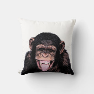 Pop Art Funny Chimpanzee Kissen