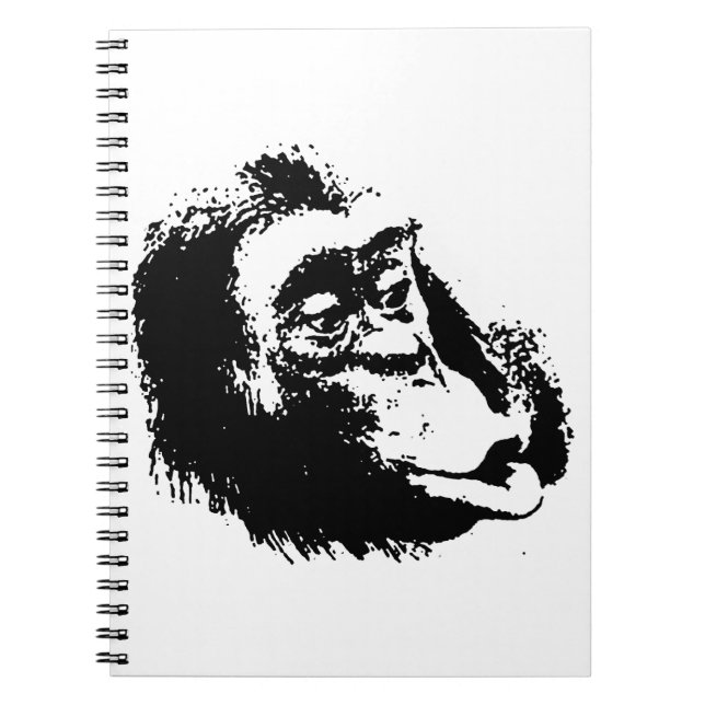 Pop Art Funny Chimpanzee Notizblock (Vorderseite)