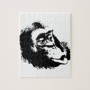Pop Art Funny Chimpanzee Puzzle