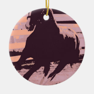 Pop Art Galloping Keramik Ornament