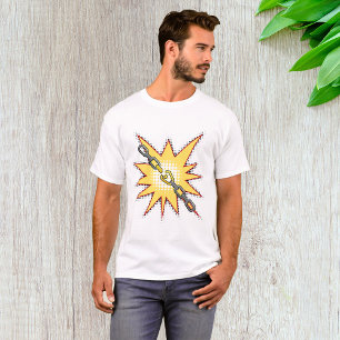 Pop Art gebrochen Kettenexplosion kühne Comic Stil T-Shirt