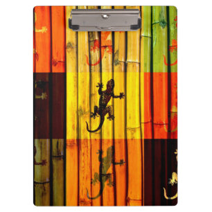 Pop-Art-Geckos Klemmbrett