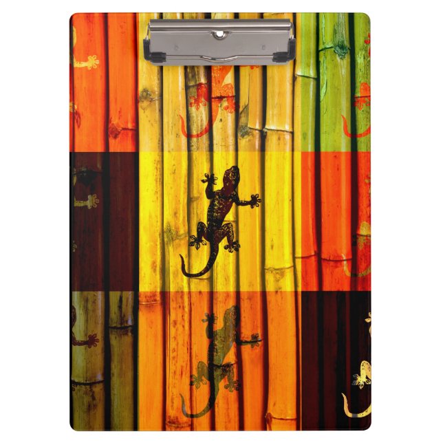 Pop-Art-Geckos Klemmbrett (Vorderseite)