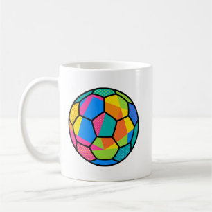 Pop-Art Geometrische Fußballball-Kunst Kaffeetasse