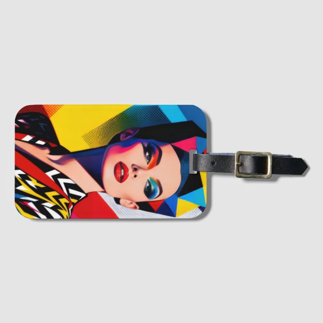 Pop Art Gepäckanhänger (Vorderseite (Horizontal))