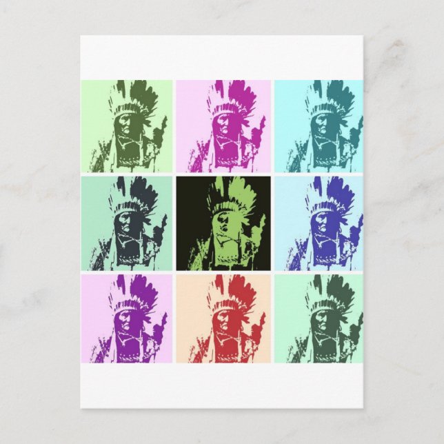 Pop Art Geronimo Postkarte (Vorderseite)