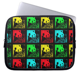 Pop Art Giant Panda Rot Grün Gelb Laptopschutzhülle