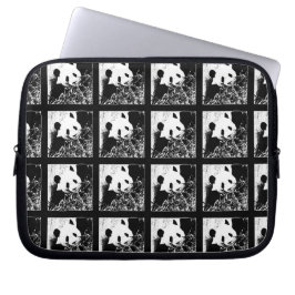 Pop Art Gigant Panda Schwarzweiß-Computer Laptopschutzhülle