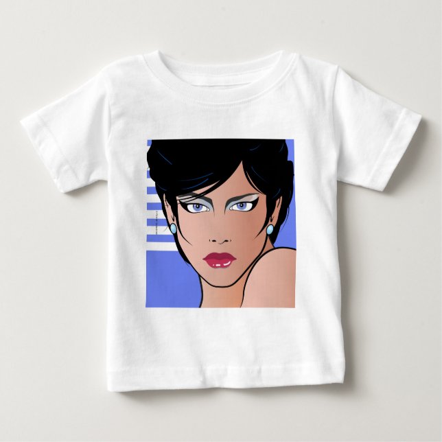 Pop Art Girl - Bettina Baby T-shirt (Vorderseite)