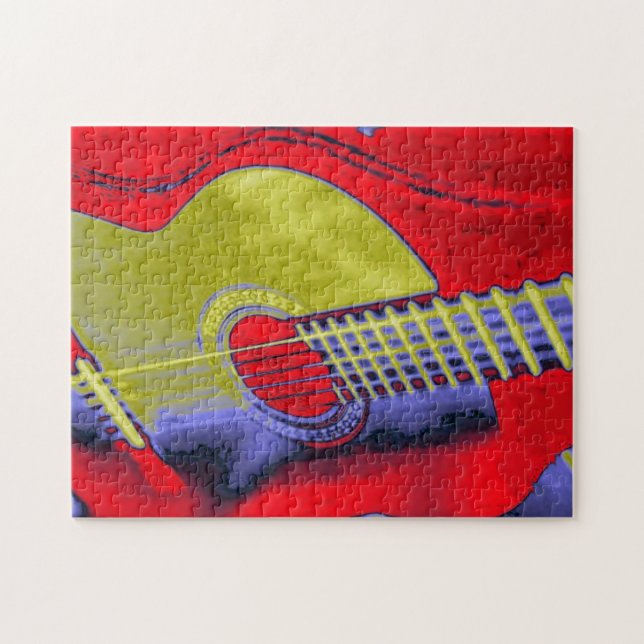Pop Art Gitarre Malerei Illustration Puzzle (Horizontal)