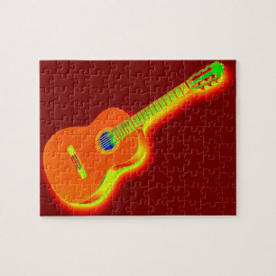 Pop Art Gitarre Malerei Illustration Puzzle