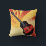 Pop Art Gitarre Malerei Illustration Vintag Retro Kissen<br><div class="desc">Pop Art Style Espanol / Spanische Gitarre Digitale Kunst</div>