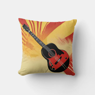 Pop Art Gitarre Malerei Illustration Vintag Retro Kissen