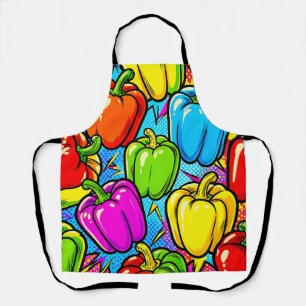 Pop-Art-Glockenpaprika-Muster Schürze