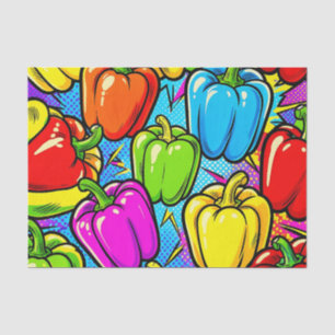 Pop-Art-Glockenpaprika-Muster Seidenpapier