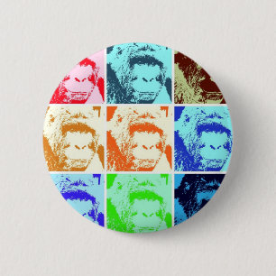 Pop Art Gorilla Button