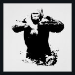 Pop Art Gorilla Club Poster<br><div class="desc">Wilde Tierwerke und Bilder - Pop Art Style Modern Animal Computer Images - Stilvolle Software Art</div>