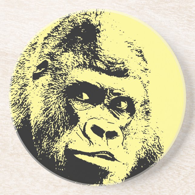 Pop Art Gorilla Getränkeuntersetzer (Vorne)