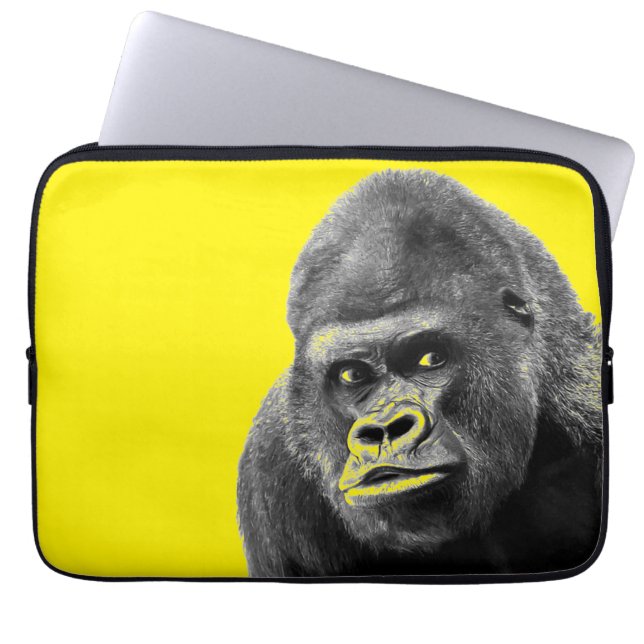 Pop Art Gorilla Laptopschutzhülle (Vorderseite)