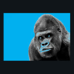 Pop Art Gorilla Poster<br><div class="desc">Digital Computer Animal Art - Uni Pop Kunst - Wilde Tiercomputer Bilder</div>