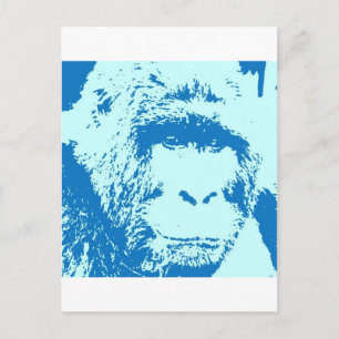 Pop Art Gorilla Postkarte