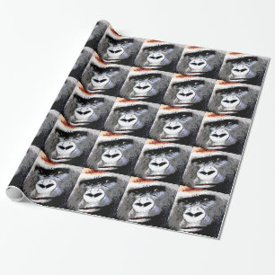 Pop Art Gorilla stellt Weihnachtswrapping Paper Geschenkpapier
