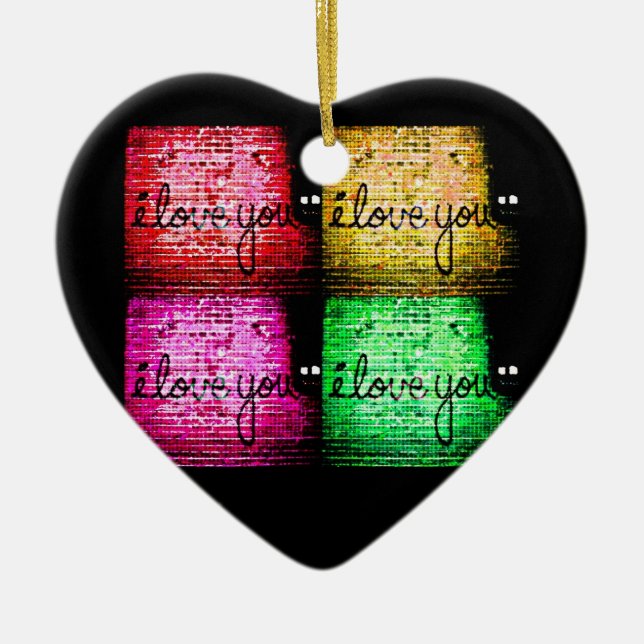 Pop Art Graffiti Liebe Keramik Ornament (Vorne)