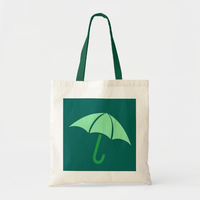 Pop Art Green Umbrella Tragetasche (Vorne)