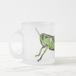 Pop Art Grüne Heuschrecke Mattglastasse