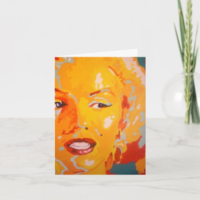 Pop Art Grußkarte - Berühmte Leute Feiertagskarte (Vorderseite)