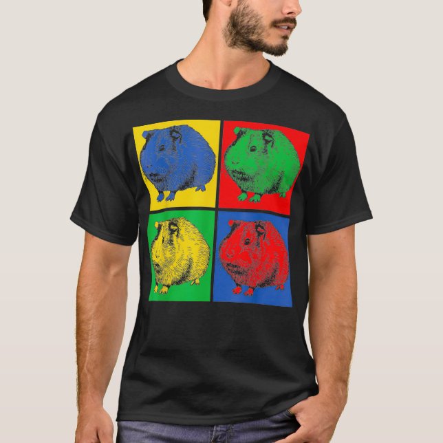 Pop Art Guinea Pig  T-Shirt (Vorderseite)