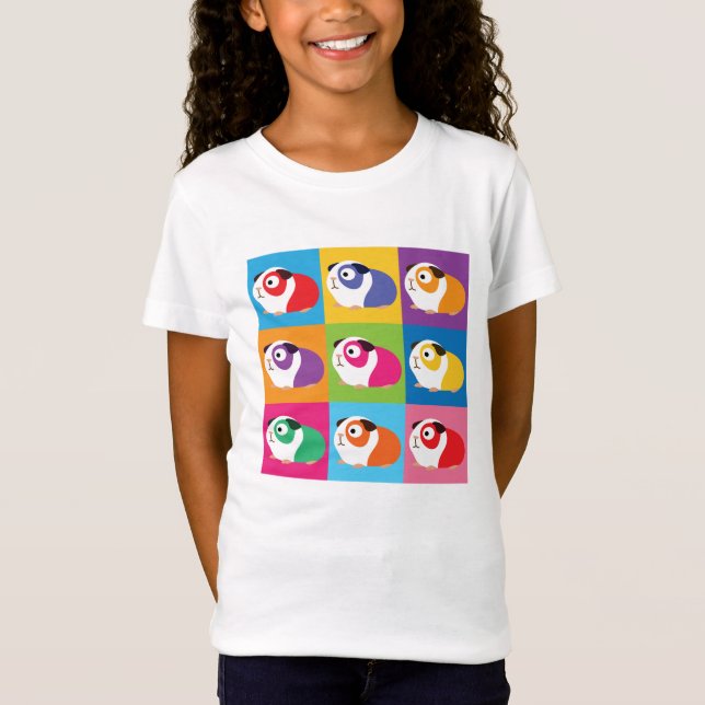 Pop Art Guinea Schweine T-Shirt (Vorderseite)