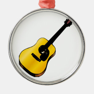 Pop Art Guitar Ornament Aus Metall
