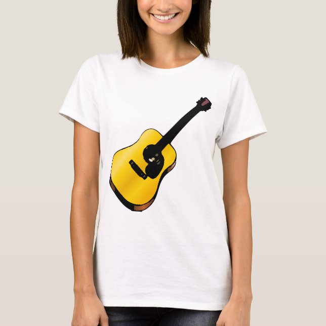 Pop Art Guitar T-Shirt (Vorderseite)