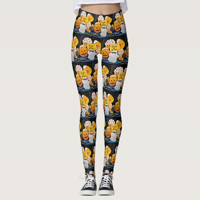 Pop Art Halloween Cookies Leggings (Vorderseite)