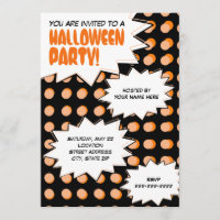 Pop Art Halloween-Party Einladung